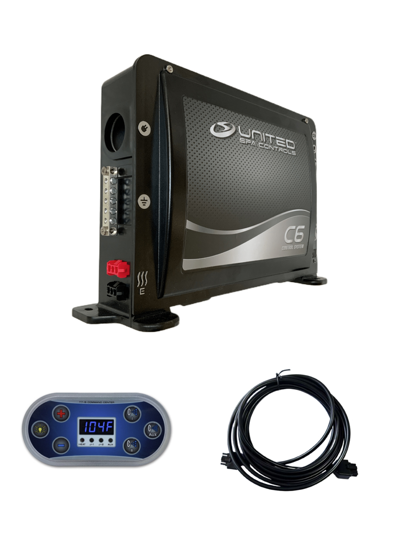 主图 United Spa Controls --C6 Gas Heater System with power supply cable and T7S Topside - Image 1